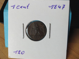 België Leopold I 1 Cent 1847. (Morin 120) - 1 Centime