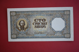 Banknotes Serbia 100 Dinara 1943    HUNDRED SERBIAN DINARS - Serbien