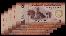 UAE (Emirates) 5 2023 Dirhams PW36/2 ( UNC )  X5 Pcs - Emirats Arabes Unis