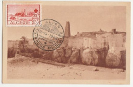 ALGERIE CARTE MAXIMUM  N° 301 CROIX ROUGE 1952 - Maximum Cards