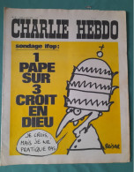 CHARLIE HEBDO 1972 N° 72 IFOP 1 PAPE SUR 3 CROIT EN DIEU - Humor