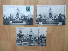 Lot (4) Exposition Internationale De Nancy De 1909 , 3 CPA Présentant Le Palais Des Fêtes. - Ausstellungen