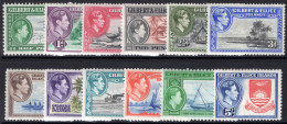 Gilbert & Ellice Islands 1939-55 Set Lightly Mounted Mint. - Gilbert & Ellice Islands (...-1979)