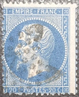 N°22. Variété. Oblitéré étoile De Paris - 1862 Napoléon III