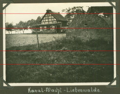 2x Orig. Foto Um 1930 Liebenwalde In Brandenburg, Ortspartie, Blick Auf Das Gebäude Der Kanal Wacht, Storchennest - Liebenwalde