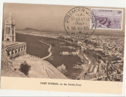 ALGERIE-Carte Maximum- N°339 PORT D ORAN- 1956 - Maximumkarten