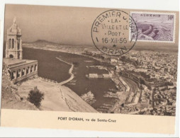 ALGERIE-Carte Maximum- N°339 PORT D ORAN- 1956 - Cartes-maximum