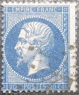 N°22. Variété. Oblitéré étoile De Paris N°12 - 1862 Napoléon III
