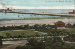 SOUTH SHIELDS NORTH PARK AND PIER OLD COLOUR POSTCARD DURHAM - Other & Unclassified