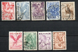 Col33 Grèce Greece Ελλάδα 1954 Aerien  N° 22 à 30  Oblitéré Cote : 40,00€ - Used Stamps