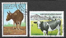 LAOS    -    VACHE       -    Oblitérés . - Vaches