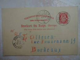 NORVEGE NORWAY Entier Postal 1897 - Covers & Documents