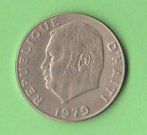 Haiti 50 Centimes 1975 FAO President Claude Duvalier Nickel  Coin - Haití