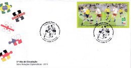 Brasil Brazil 2013 Cover: Football Fussball Soccer Calcio; Brazil - Czech Republic; FIFA World Cup 1962 Finale; Flags - 1962 – Chili