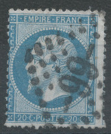 Lot N°76995   Variété/n°22, Oblitéré GC -99- Angers (47) Ou -66- Allonnes (47), Piquage - 1862 Napoléon III