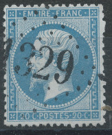 Lot N°77004   N°22, Oblitéré GC 1329 Le Dorat, Haute-Vienne (81), Indice 3 - 1862 Napoléon III