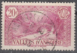Andorre Français 1932 Michel 30 O Cote (2008) 11.50 € Pont De Saint-Antoine Cachet Rond - Used Stamps