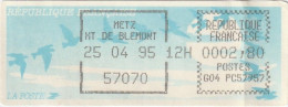 Mechanical Franking EMA France 1995 Metz - 1990 Type « Oiseaux De Jubert »