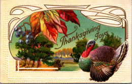 Thanksgiving Joys With Turkey And Landscape Scene 1913 - Thanksgiving