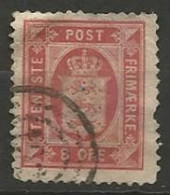 DANEMARK / DE SERVICE N° 8 OBLITERE Dentelure 14 X 13 1/2 - Dienstmarken