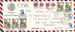 USSR Registered Air Mail Cover Sent To Denmark 24-2-1992 (from The Embassy Of Mexico Moscow) - Cartas & Documentos