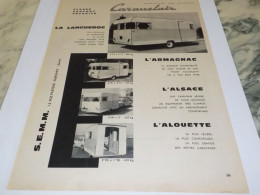 ANCIENNE PUBLICITE  VACANCE CARAVANE DE CARAVELAIR 1963 - Autres & Non Classés