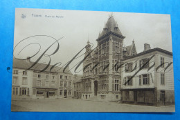 Fosses Place Du Marché.  Mercerie " A La Ville De Paris" -Cafe " Du Tribunal" Hotel De Ville Gemeentehuis - Monumenten