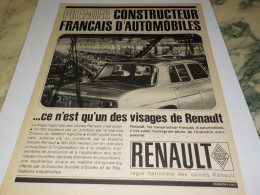 ANCIENNE PUBLICITE 1 ER CONSTRUCTEUR FRANCAIS RENAULT 1964 - Voitures