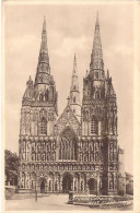 ENGLAND - Lichfield Cathedral - West Front - Carte Postale Ancienne - Andere & Zonder Classificatie