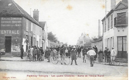 FONTENAY- TRESIGNY -  1904 -  LES QUATRE CHEMINS -  SORTIE DE L USINE HARDI - Fontenay Tresigny