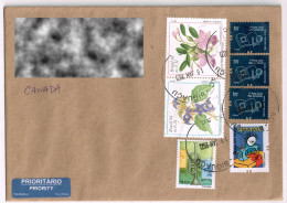 Brazil 1998  Flowers Plants Flora 2002 2005 Musical Instruments Trumpet Seamstress 2019 Philately Cover To Canada - Used Stamps