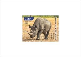 CHAD TCHAD 2023 DELUXE PROOF - RHINOCEROS - COVID-19 CORONAVIRUS PANDEMIC CORONA RECOVERY - MNH - Neushoorn