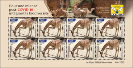 CHAD TCHAD 2023 SHEET 8V - GIRAFE GIRAFES GIRAFFE GIRAFFES - COVID-19 CORONAVIRUS PANDEMIC CORONA RECOVERY - MNH - Giraffes