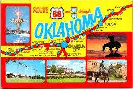 Oklahoma With Map Of Route 66 - Sonstige & Ohne Zuordnung