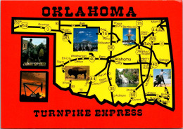 Oklahoma With Map Showing Turnpike Express - Otros & Sin Clasificación