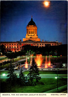 Canada Winnipeg Memorial Park And Manitoba Legislative Building At Night - Winnipeg