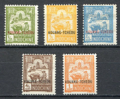 Réf 72 < -- KOUANG TCHEOU < N° 73 à 77 * < 5 Valeurs Neuf Charnière - MH * - Unused Stamps