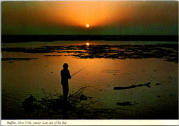 New York Buffalo Fishing At Sunset Last Cast Of The Day - Buffalo