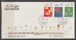 Brunei 1986 Royal Ensigns FDC - Brunei (1984-...)