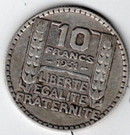 10 Francs  Argent TURIN 1931  état SUP - 10 Francs