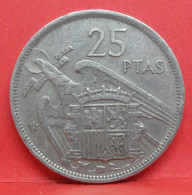 25 Pesetas 1957 étoile 58 - TTB - Pièce Monnaie Espagne - Article N°2427 - 25 Pesetas