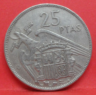 25 Pesetas 1957 étoile 64 - TTB - Pièce Monnaie Espagne - Article N°2433 - 25 Peseta