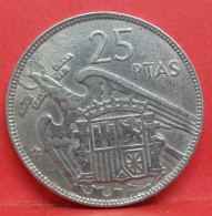 25 Pesetas 1957 étoile 65 - TTB - Pièce Monnaie Espagne - Article N°2435 - 25 Pesetas