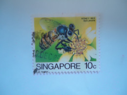 SINGAPORE  USED  STAMPS  INSECTS BEES - Abeilles