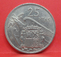 25 Pesetas 1957 étoile 68 - TTB - Pièce Monnaie Espagne - Article N°2439 - 25 Pesetas