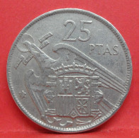 25 Pesetas 1957 étoile 69 - TTB - Pièce Monnaie Espagne - Article N°2440 - 25 Pesetas