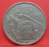25 Pesetas 1957 étoile 70 - TB - Pièce Monnaie Espagne - Article N°2441 - 25 Pesetas