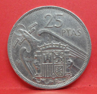 25 Pesetas 1957 étoile 75 - TTB - Pièce Monnaie Espagne - Article N°2446 - 25 Pesetas