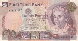 GREAT BRITAIN 20 Pounds 1998 ENGLAND 20 POUNDS 1 January 1998 FIRST TRUST BANK BELFAST - 10 Pounds