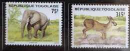 Togo 1996 Wildtiere Mi 2470/73** Im Angebot Nur Die Zwei Säuger 2v** - Togo (1960-...)